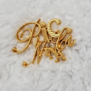Nina Ricci Brooch / Nina Ricci Vintage Logo